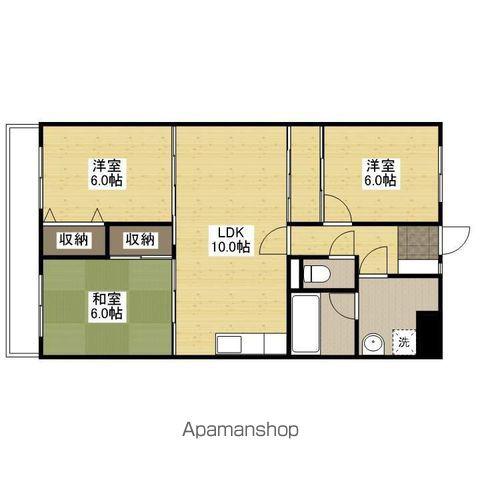 パールマンション東観音(3LDK/3階)の間取り写真