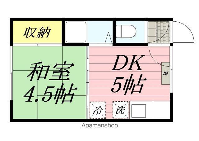 パーク北16条(1DK/2階)の間取り写真