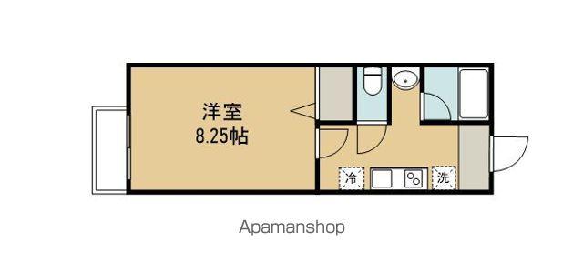 クレアフォーチュン中江(1K/2階)の間取り写真