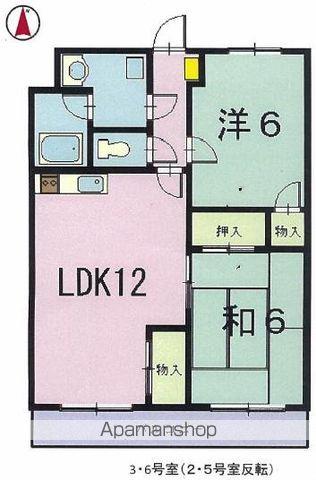 カーサ・グランデ(2LDK/4階)の間取り写真