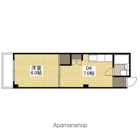 和秀三篠北町ビル(1DK/3階)の間取り写真