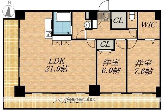 ティアラタワー中島倶楽部(2LDK/32階)の間取り写真
