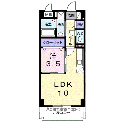 フューチャーKⅠ(1LDK/3階)の間取り写真