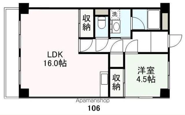 グランフォーレ三条(1LDK/1階)の間取り写真