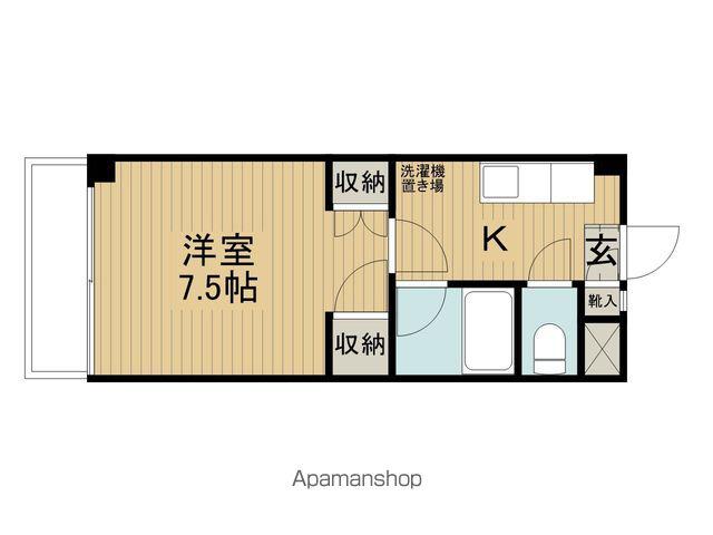 ヒルサイド・ビレッヂ(1K/3階)の間取り写真