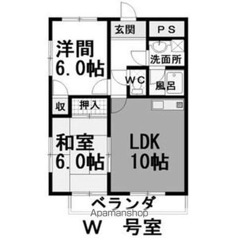 メゾン憧旛(2LDK/8階)の間取り写真