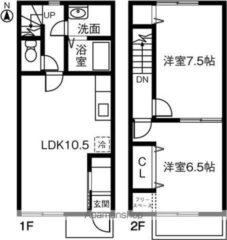 ＦＡＭＩＬＬＥ(2LDK)の間取り写真