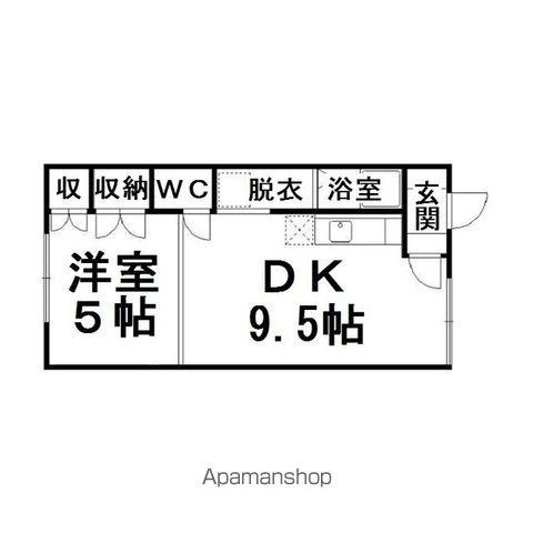 ナカシンコーポ(1DK/1階)の間取り写真