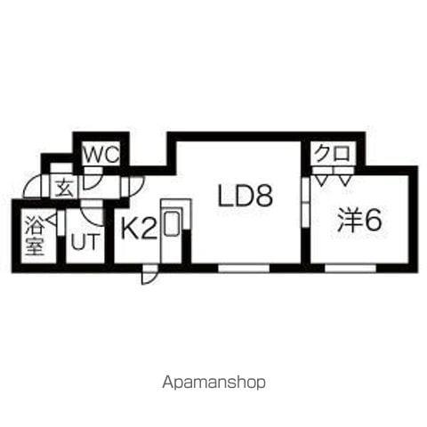 REST HILLS白石駅 A棟(1LDK/2階)の間取り写真