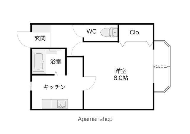 アーバンキッズT(1K/2階)の間取り写真