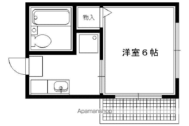 プレール北白川(1K/2階)の間取り写真