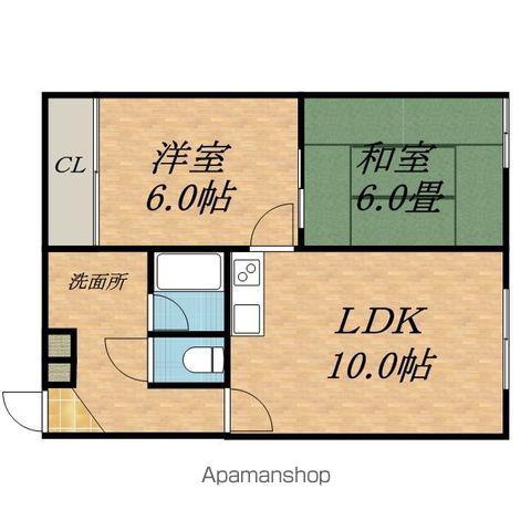 エリザベート北31-Ⅱ(2LDK/2階)の間取り写真