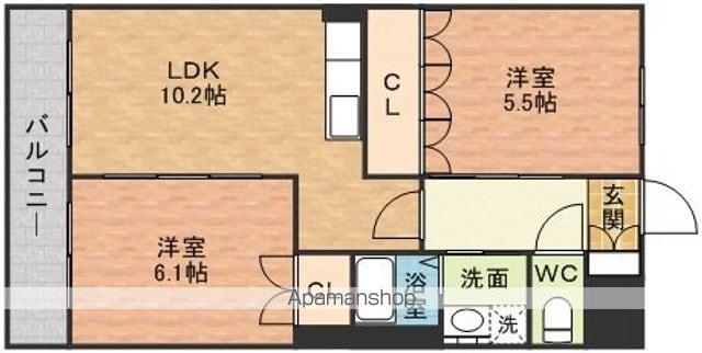 エミアリーⅡ(2LDK/2階)の間取り写真