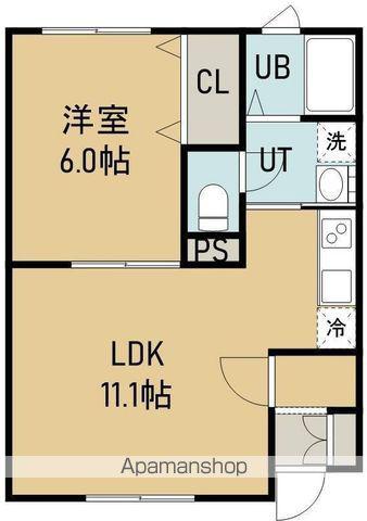 マンションT&KⅡ(1LDK/2階)の間取り写真