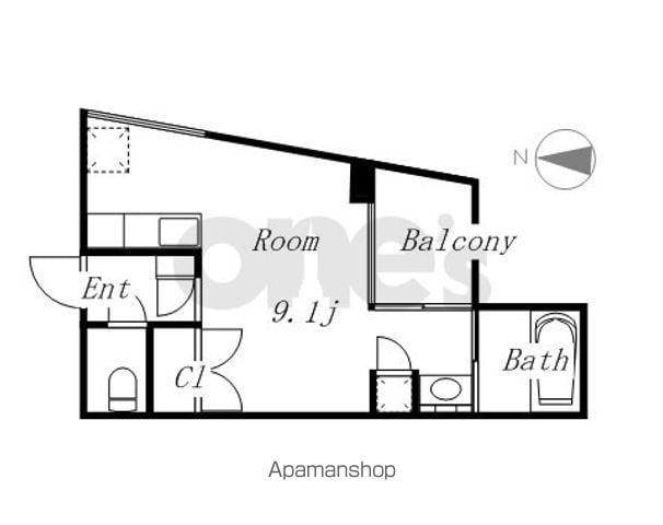 Tステージ新栄(ワンルーム/4階)の間取り写真
