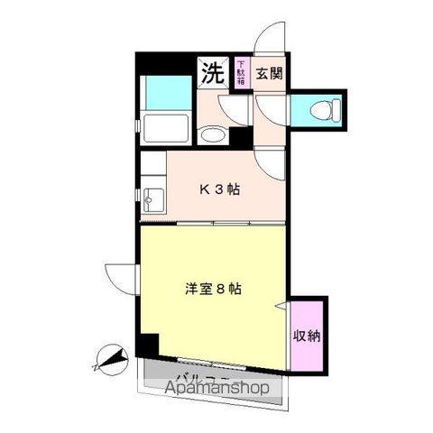 椎名エスポア2(1K/3階)の間取り写真