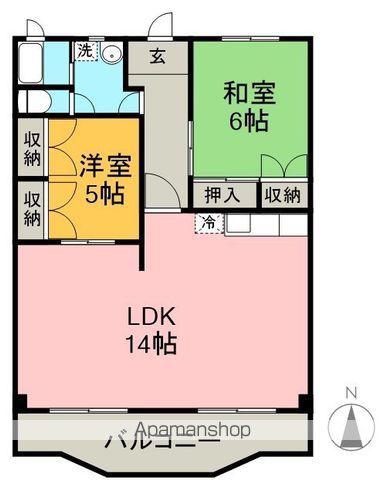 アーバンハイツ(2LDK/3階)の間取り写真
