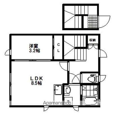 DESIGN MAISON 北山(1LDK/2階)の間取り写真