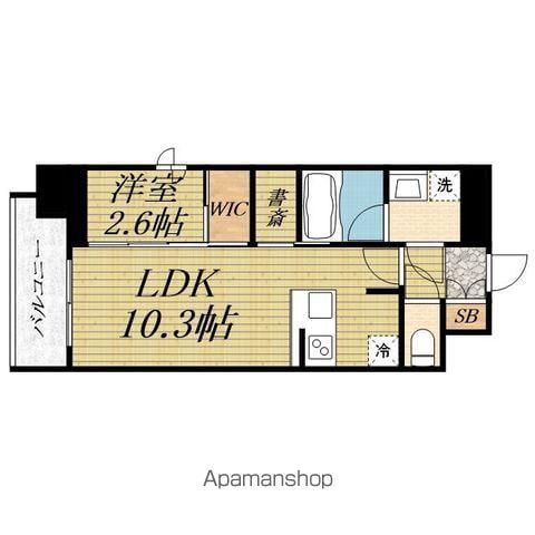 SERENITEFRANC本町(1LDK/15階)の間取り写真