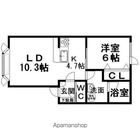 AKIRA(1LDK/1階)の間取り写真