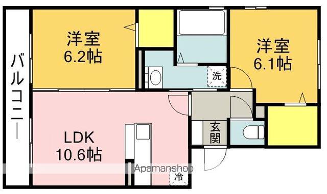 ミラベルコート(2LDK/1階)の間取り写真