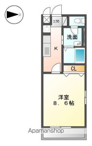 アンジュ(1K/2階)の間取り写真