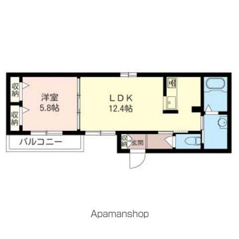 CORAL(1LDK/1階)の間取り写真