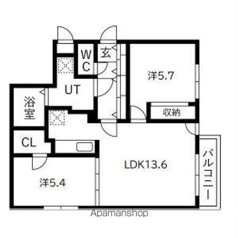 LA COLINA(2LDK/4階)の間取り写真