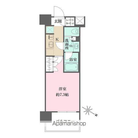 ザ・パークハビオ目黒(1K/7階)の間取り写真