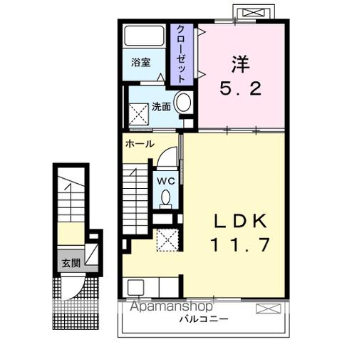 フランメゾン大森(1LDK/2階)の間取り写真