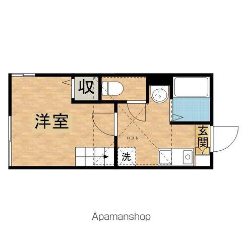 アーバーブルーデュオ(1K/1階)の間取り写真