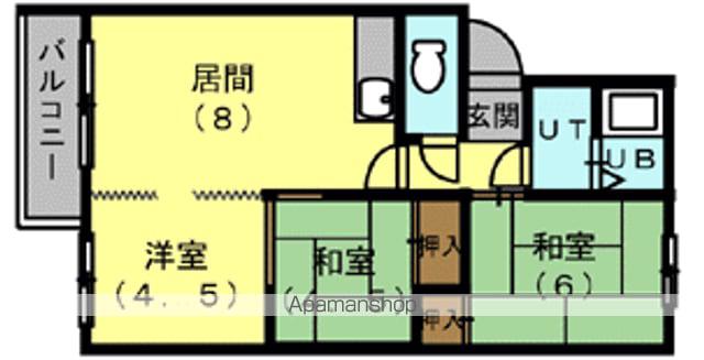 カワベビル(3DK/3階)の間取り写真