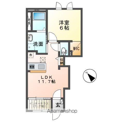 エトワール(1LDK/1階)の間取り写真