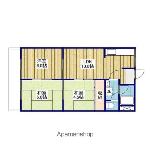 たかおマンション(3LDK/3階)の間取り写真