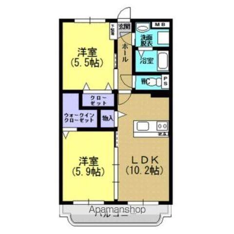 PARASIA(2LDK/2階)の間取り写真