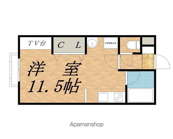 白樺ハイツ(ワンルーム/1階)の間取り写真