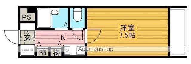セレーネ蛍池(1K/3階)の間取り写真