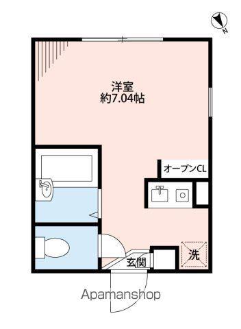 デュオメゾン横濱石川町 ウエスト(ワンルーム/1階)の間取り写真