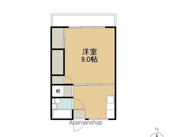 月江寺マンション(1DK/2階)の間取り写真