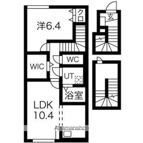 アビタシオン(1LDK/3階)の間取り写真
