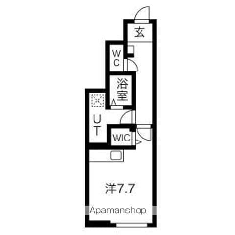RESI大沢川原Ⅰ(ワンルーム/1階)の間取り写真