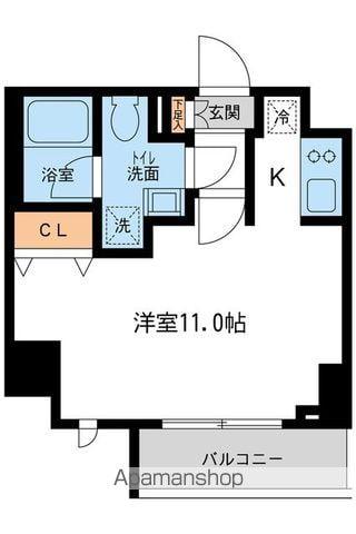 プライムアーバン住吉Ⅱ(ワンルーム/2階)の間取り写真