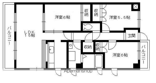 セレクトトロワ(3LDK/3階)の間取り写真