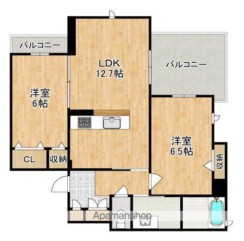 フロマージュ宮前(2LDK/2階)の間取り写真