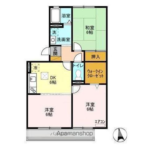 ジュネススズキ(3DK/1階)の間取り写真