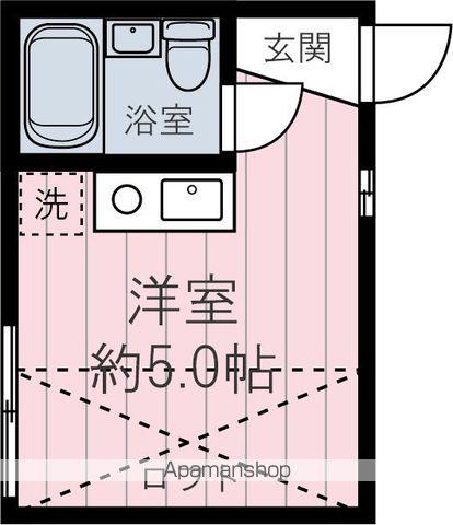 グリシーヌ松原(ワンルーム/1階)の間取り写真