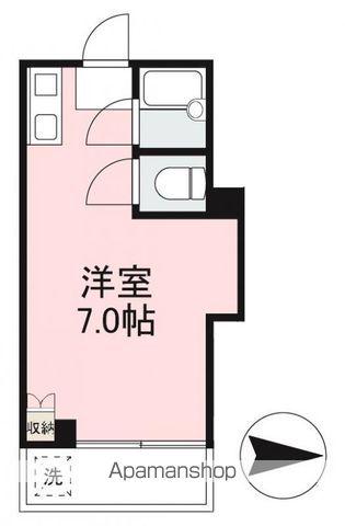 シルクハイム中央町(ワンルーム/2階)の間取り写真