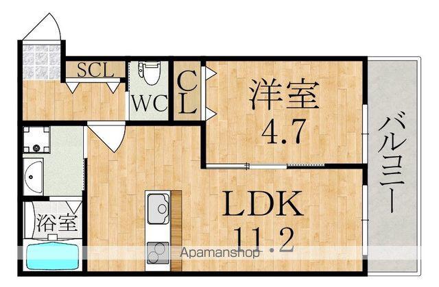 ピアシティ(1LDK/2階)の間取り写真