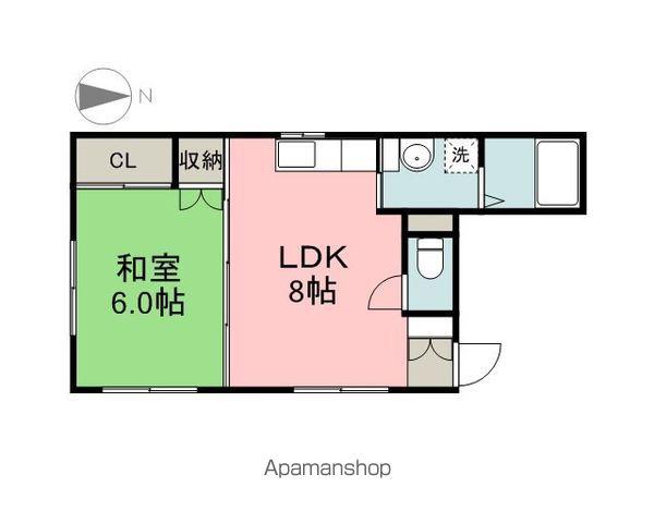 西本舟入南ビル旧木村ビル(1LDK/2階)の間取り写真