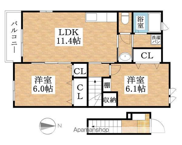 サンリット(2LDK/2階)の間取り写真